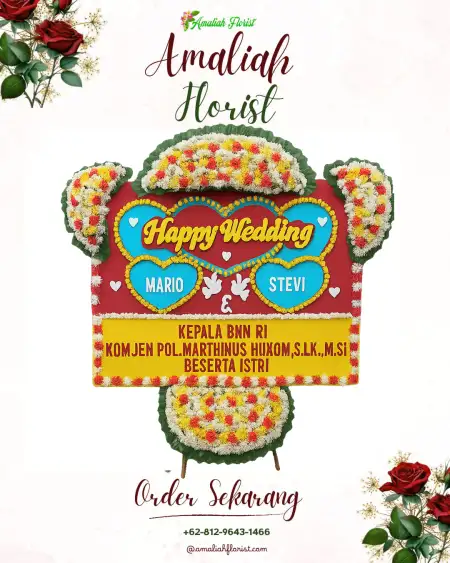 Papan Bunga Pernikahan Pelemsengir
